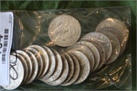 20 Franklin Silver Half Dollars