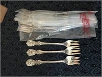 12 Reed & Barton Sterling Silver Cocktail Forks
