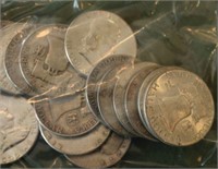 17 Franklin Silver Half Dollars