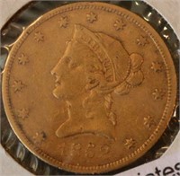 1852 $10 U.S. Gold Coin