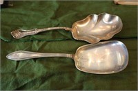 Two Sterling Silver Serving Spoons