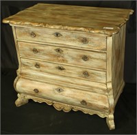 FRENCH DISTRESSED & PAINTED CHEST OF DRAWERS