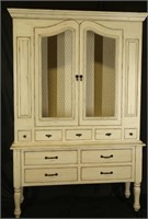 PAINTED & DISTRESSED DISPLAY CABINET