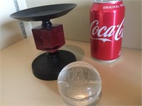 Glass Basketball & Candle Holder (2 pieces)