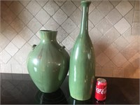 Green Italian Vase (2 pieces)