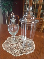 Glass Covered Apothecaries (3 pieces)