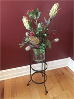 Plant Stand and Decorative Arrangement