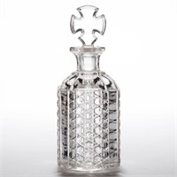 PRESSED PANELLED CANE COLOGNE BOTTLE, colorless,