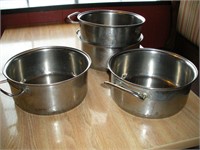 4 Single Handle Tramontina 10 Inch Pots 1 Lot