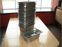 S/S Super Tray Pans 6 x10 x 4 Inch 17 Pcs 1 Lot