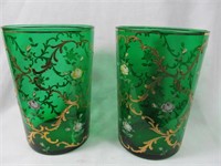Hand Painted Victorian Vases