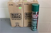 12 cans of new Rust Check coat and protect