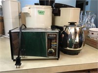 Coffee Pot, Toaster, & Cups