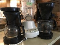 Coffee Makers (2 count) & Blender