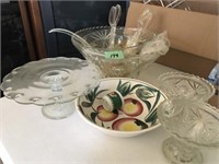 Punch Bowl & Cake Plate