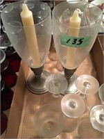 Candle Sticks & Sherry Glasses