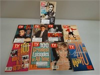 Lot of 9 TV Guides, 5 with Elvis Covers