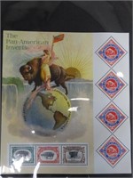 Sheet of Pan-American Inverts Postage Stamps