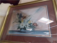 PENCIL SIGNED NUMBERED STILL LIFE FLOWERS BY