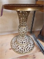16" SOLID BRASS ANTIQUE PLANT STAND TABLE