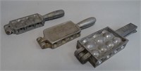 Lot of 3 Lead Weight Fishing Molds