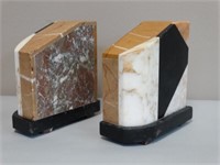 Beautiful Pair of Art Deco Marble Bookends