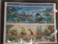 Sheet of World of Dinosaur Postage Stamps