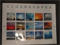 Sheet of Cloudscapes Postage Stamps
