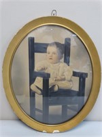 Antique Framed Baby Photo