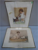 Lot of 2 Framed Prints by Bessie Pease Gutmann