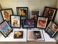 COLLECTION OF FRAMED LOBBY CARDS & A JEWELRY BOX