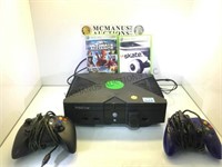 XBOX WITH CONTROLLERS & GAMES