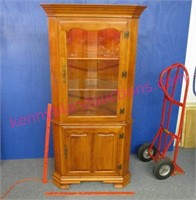 excellent tell city 6ft maple corner cabinet