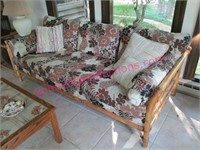 nice rattan 7ft long sofa