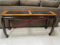 nice sofa table (possibly ethan allen - unmarked)
