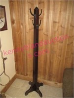 old 6ft tall hall tree with hooks