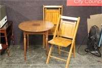 Cricket-Style Table and Two Folding Chairs