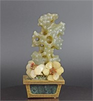 Chinese Republic carved jade scholar rock
