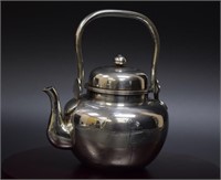 Japanese Meiji silver teapot