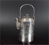 Japanese vintage sterling silver tea pot