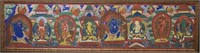 Large Chinese Tibetan Qing painted Thangka