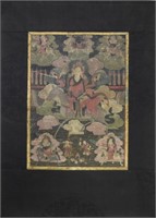 Chinese Tibetan Ming paint thangka