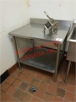36" stainless steel table