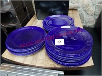 27 purple plates