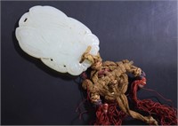 Chinese carved white jade cicada