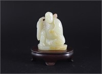Chinese carved jade monk