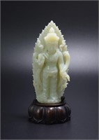 Chinese carved jade Buddha