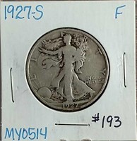 1927-S  Walking Liberty Half Dollar  F