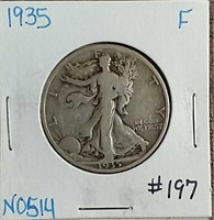 1935  Walking Liberty Half Dollar  F