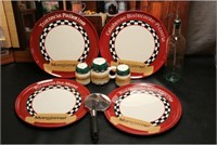 Italian Themed Pizza Plates & Shakers
